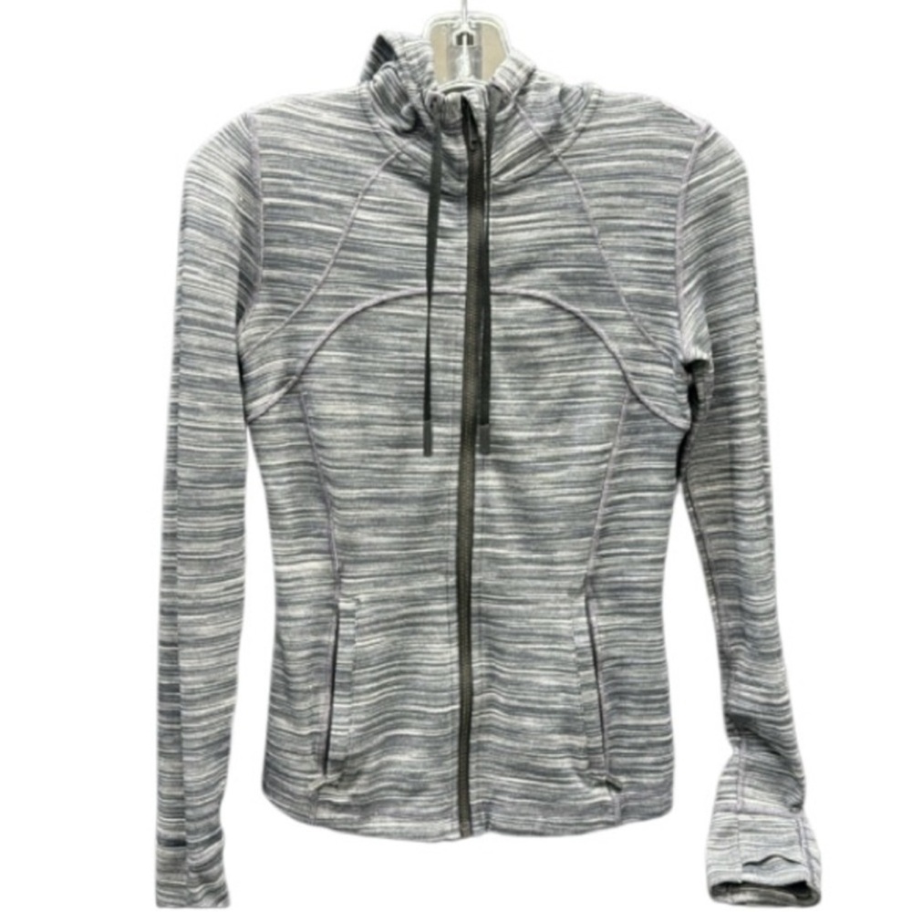Lululemon Hooded Define Jacket *Nulu Heathered Black/White/Black size 6 - Picture 14 of 14